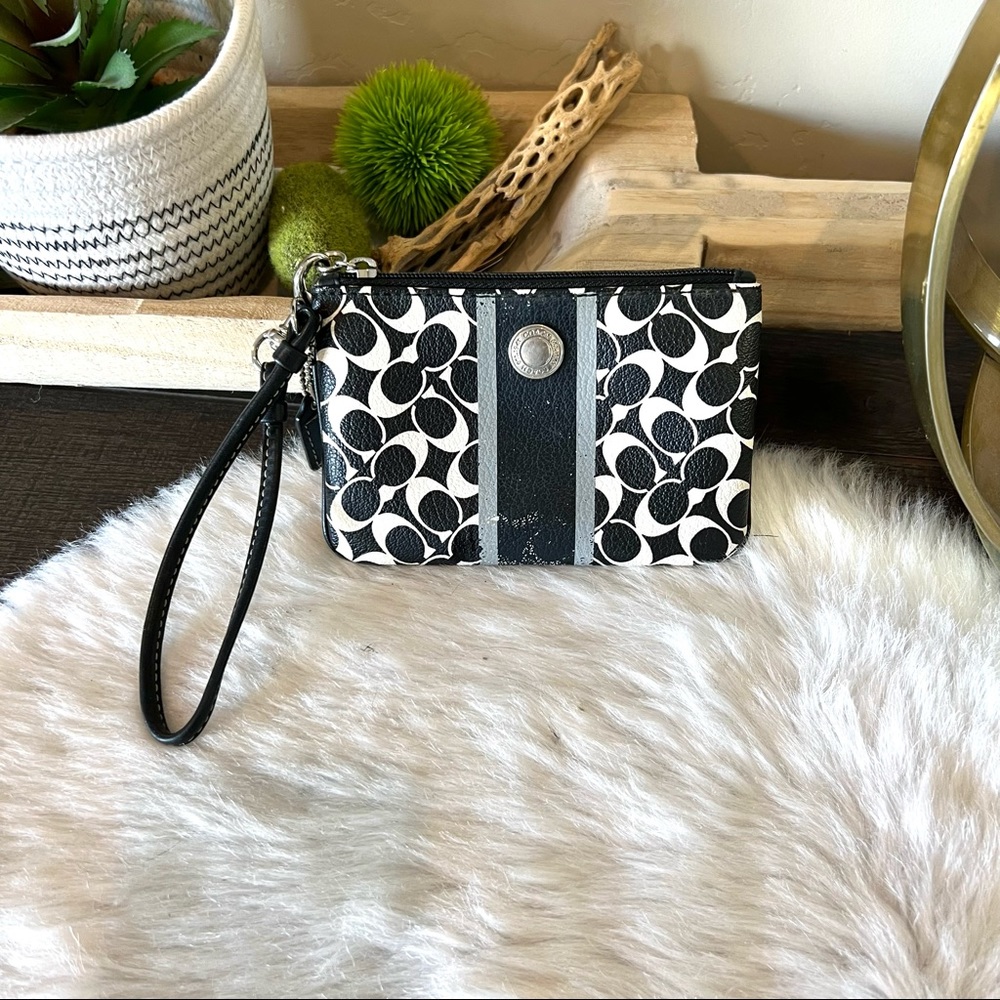 Coach monogram wristlet